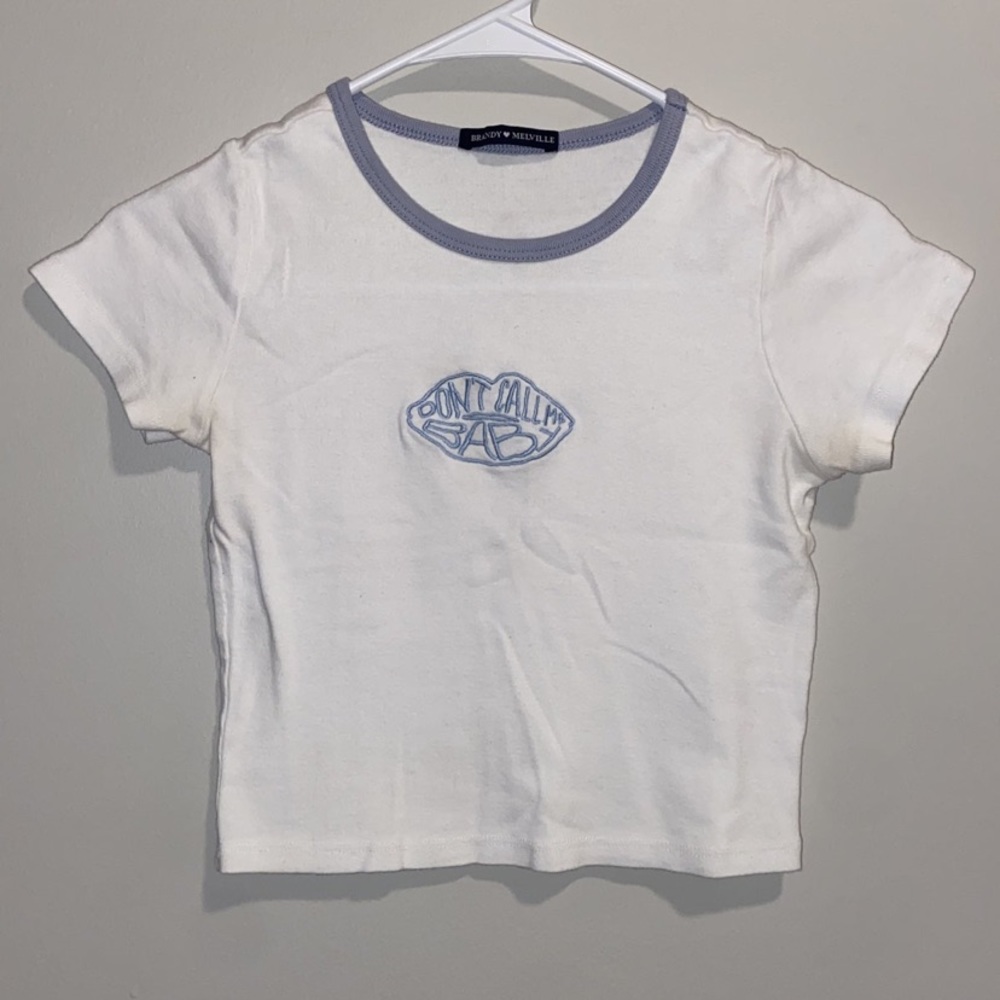 Brandy Melville “Don’t Call Me Baby” Cropped Tee
